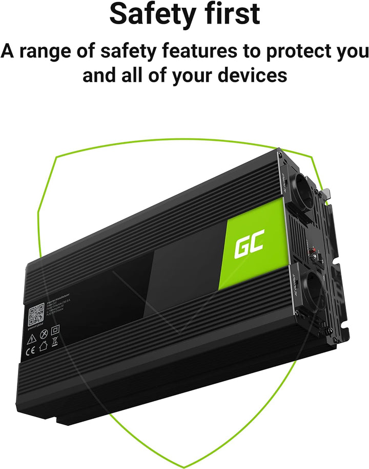 Green Cell® 2000W/4000W 24V auf 230V Reiner Sinus Volt kfz Spannungswandler Wechselrichter Konverter