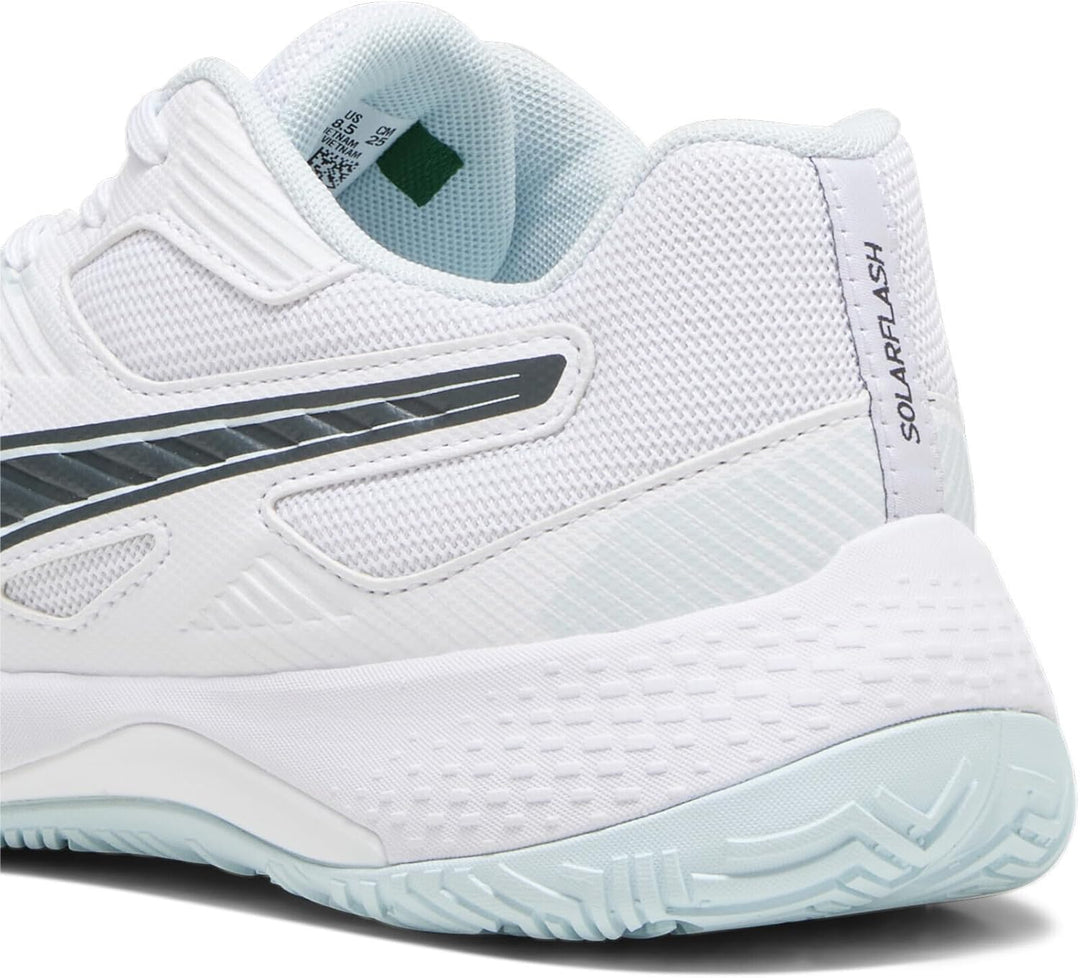 PUMA Unisex Solarflash Ii Indoor Court Shoe 38.5 EU Puma White Nitro Blue Shadow Gray, 38.5 EU Puma