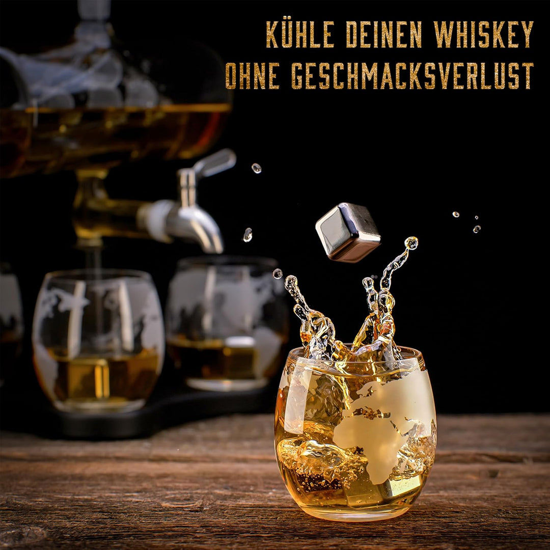 Whisiskey - Whisky Karaffe - Segelschiff - Dekanter - Whiskey Karaffe Set - 1L - Geschenke für Männe