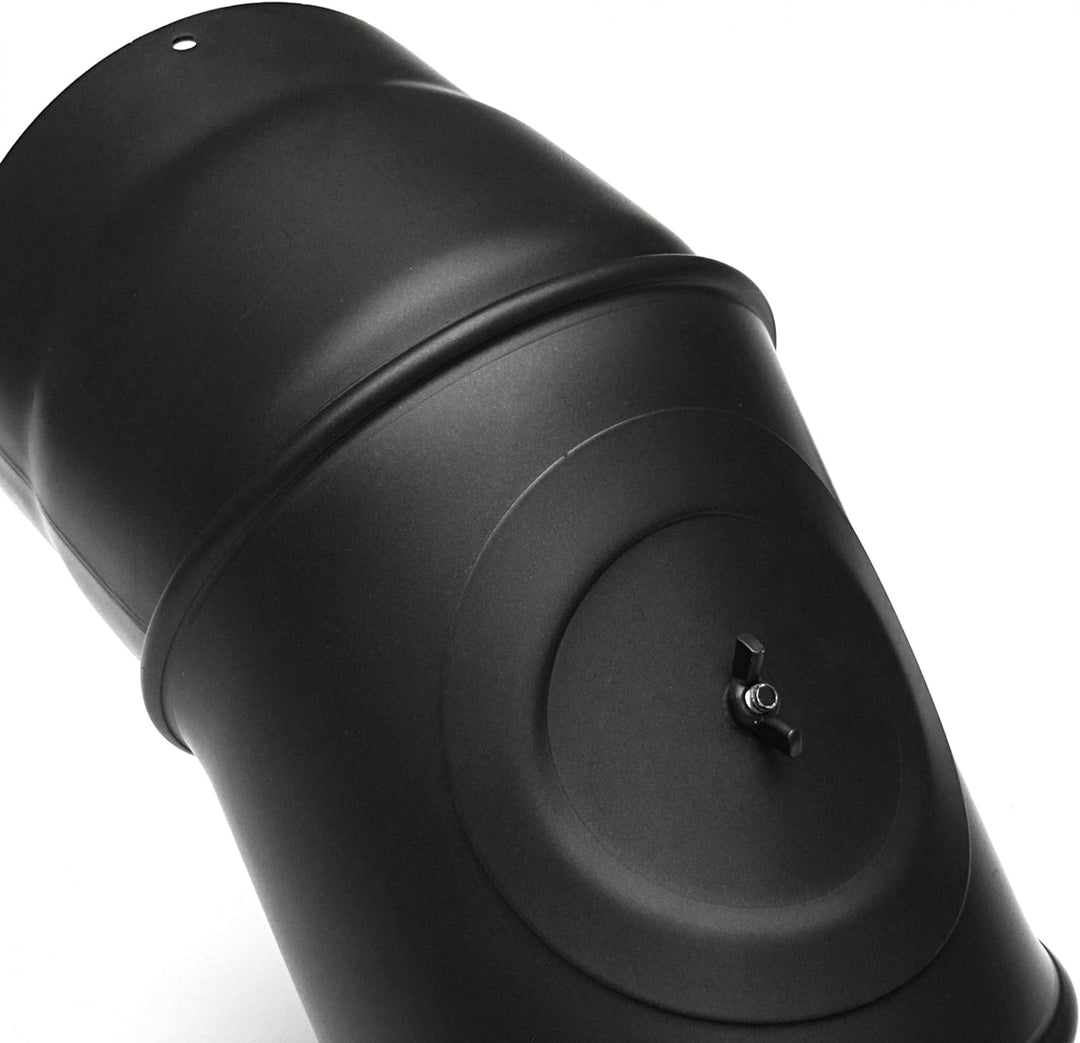 raik SH031-130-sw Raik Rauchrohrbogen/Ofenrohr 130mm - 0° - 90° mit Reinigungsöffnung