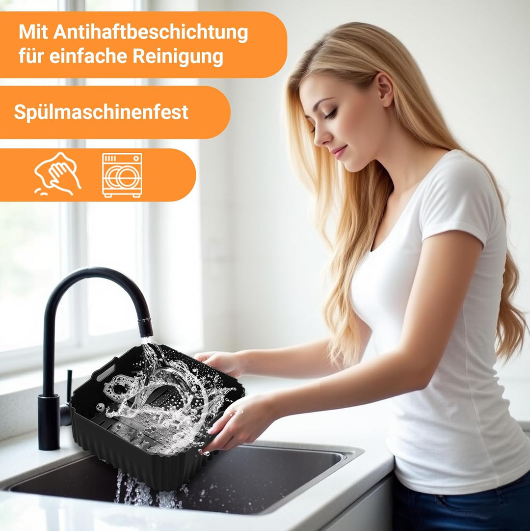 Heissluftfritteuse Silikonform Zubehör für COSORI Turbo Tower Pro, Airfryer Silikonform für COSORI T
