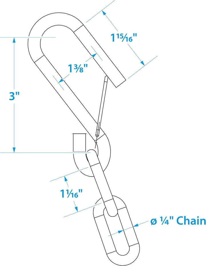 SEACHOICE Sicherungskette für Anhänger 6 mm x 1,06 m - 410 kg, 6 mm x 1,06 m - 410 kg