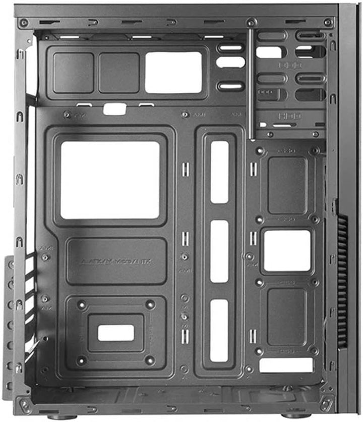 Tacens 2INITIOX, PC-Gehäuse ATX Semi-Tower, 12cm Seitenlüfter, Gebürstete Aluminiumfront, Stahl, Sch