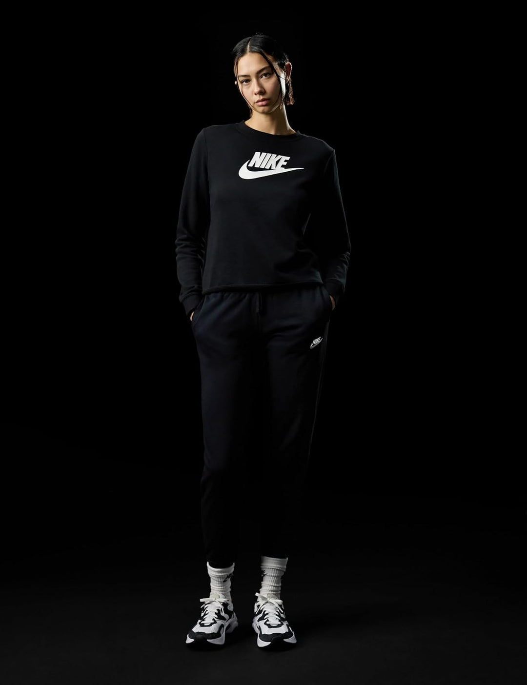 Nike Damen Hose NSW Club L Black/White, L Black/White