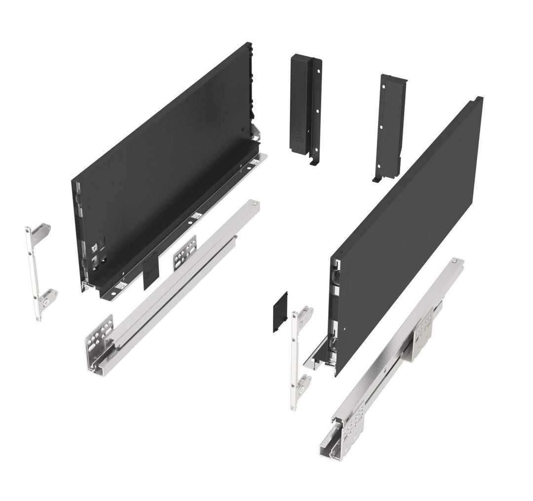Schubkastensystem JUNKER-SLIM anthrazit Höhe: 167 mm Tiefe: 400 mm JUNKER-SLIM Höhe 167 mm / Tiefe 4