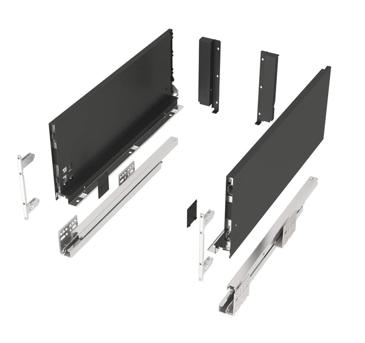 Schubkastensystem JUNKER-SLIM anthrazit Höhe: 167 mm Tiefe: 400 mm JUNKER-SLIM Höhe 167 mm / Tiefe 4