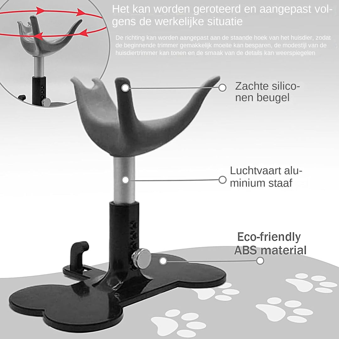 Haustierpflegestuhl - Silikon Hundepflegeständer 14,5-18,5 cm verstellbar | Höhenverstellbare Hilfsb