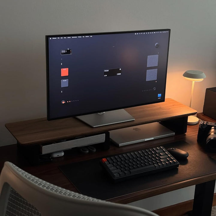 Raico Schreibtischregal Monitorständer Setup Cockpit Ergonomischer Dual-Screen-Riser Minimaler Schre