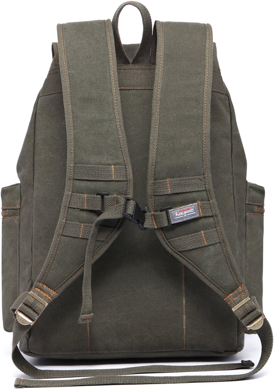 KAUKKO Laptop-Rucksack, funktionale Outdoor-Tasche für Reisen und Camping, Studentenrucksack 05-grün