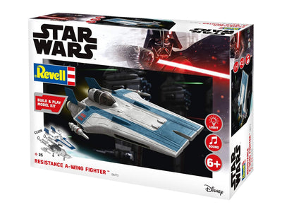 Revell 06773 Resistance A-Wing Fighter, 1:44 Star Wars Modellbausatz für Einsteiger zum Stecken und