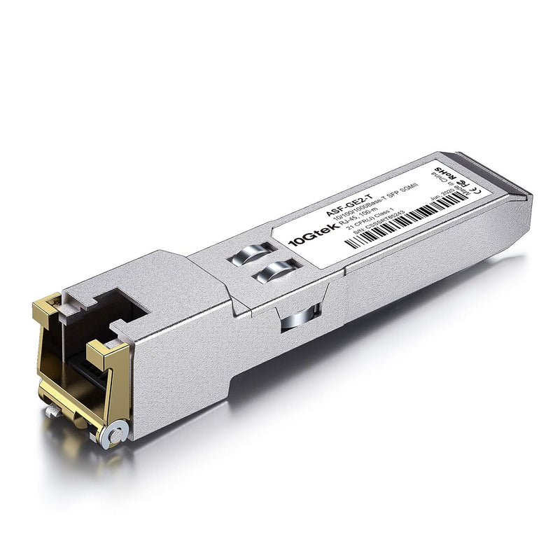 10Gtek 10/100/1000Base-T SFP RJ45 Modul, Auto-Negotiation Kupfer Mini-Gbic Transceiver Kompatibel fü