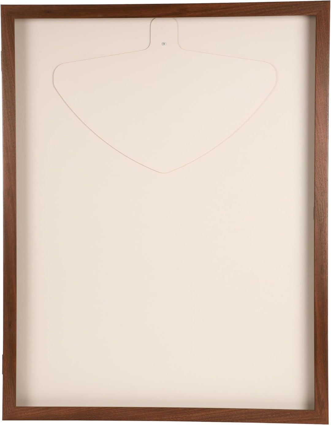 Trikotrahmen mit Drehtür | Nussbaum-Weiss | 70x90 cm Objektrahmen | magnetischer Verschluss, schnell