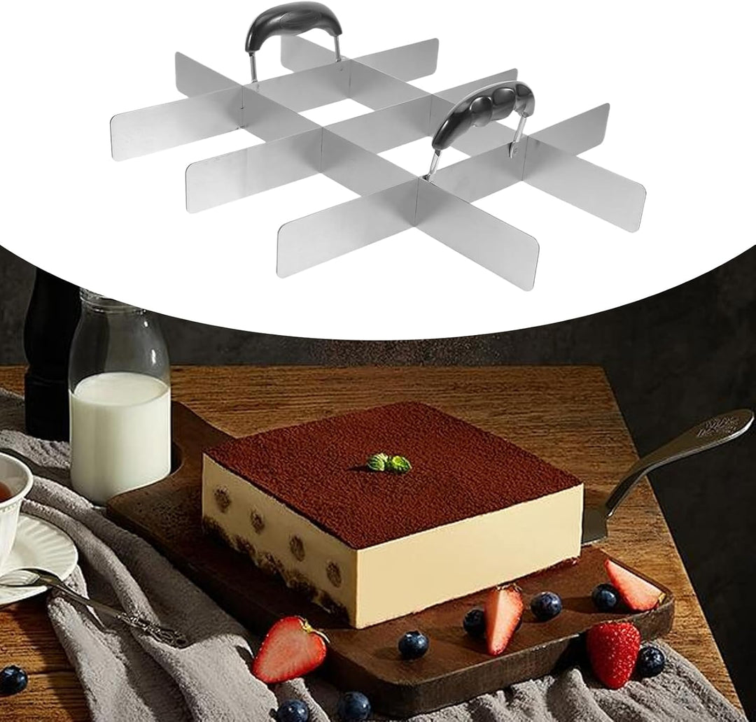 Quadratische Kuchenausstecher,Edelstahl Quadratischer Ausstecher Mit Griff,Dessert Werkzeuge Für Pie