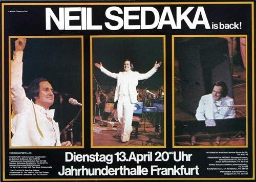 Neil Sedaka - Steppin Out, Frankfurt 1976 » Konzertplakat/Premium Poster | Live Konzert Veranstaltun