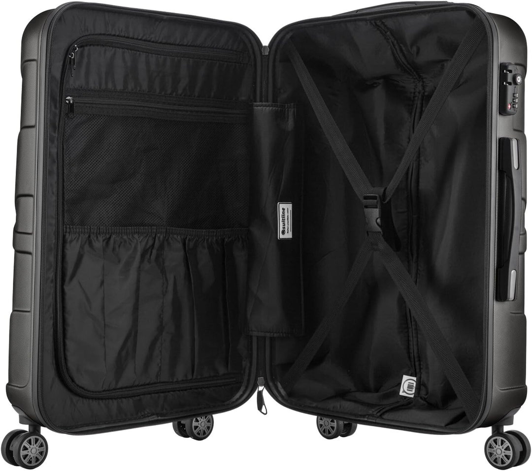 suitline Handgepäck Hartschalen-Koffer Koffer Trolley Rollkoffer Reisekoffer, TSA, 55 cm, ca. 34 Lit