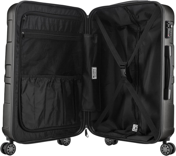 suitline Handgepäck Hartschalen-Koffer Koffer Trolley Rollkoffer Reisekoffer, TSA, 55 cm, ca. 34 Lit
