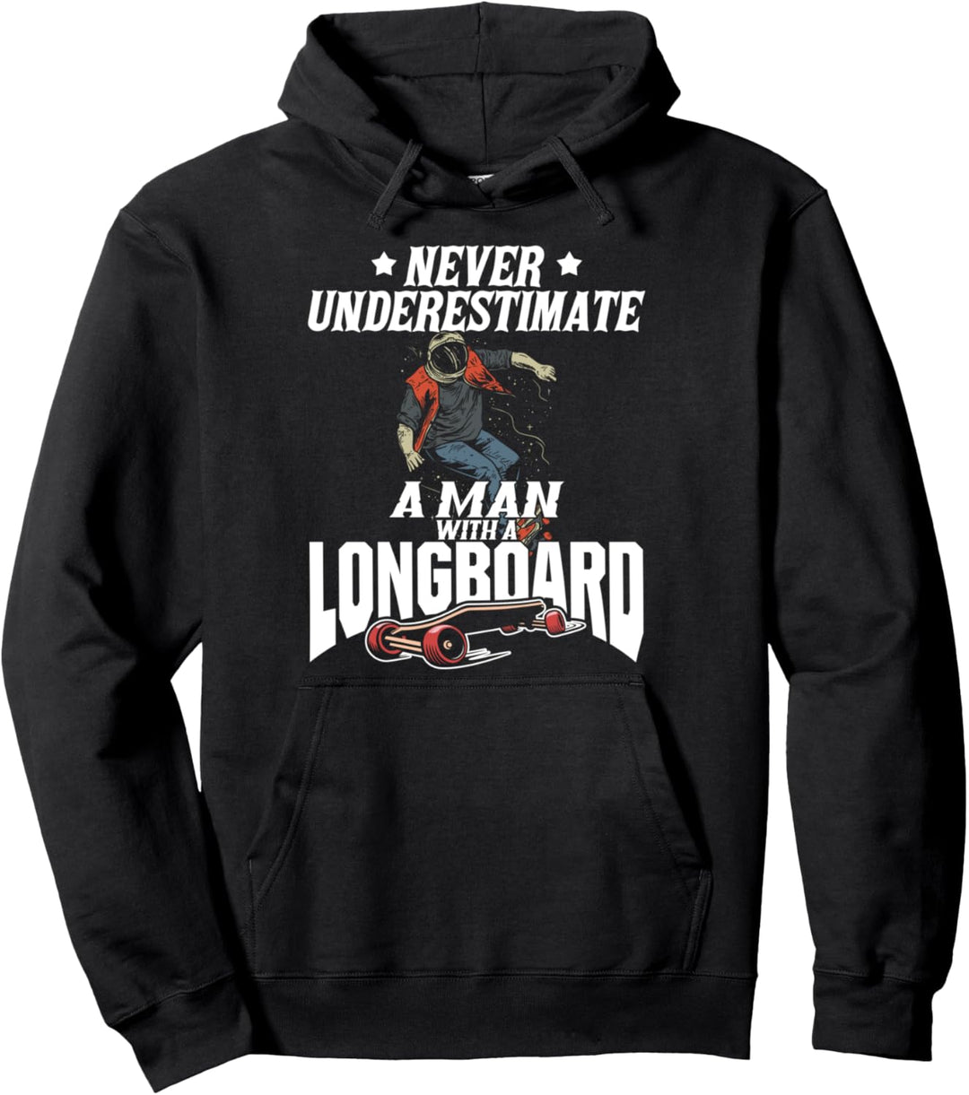 Herren Longboard skaten Geschenk Skater Longboard Pullover Hoodie