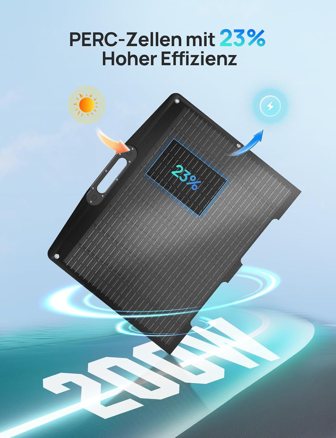 ECO-WORTHY 200W Faltbare Solarpanel für Powerstation, Tragbares Solarmodul für Camping Wohnmobil, Ou