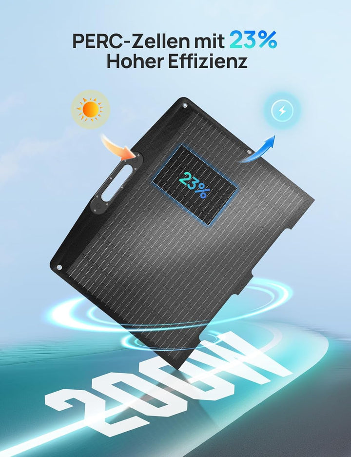 ECO-WORTHY 200W Faltbare Solarpanel für Powerstation, Tragbares Solarmodul für Camping Wohnmobil, Ou