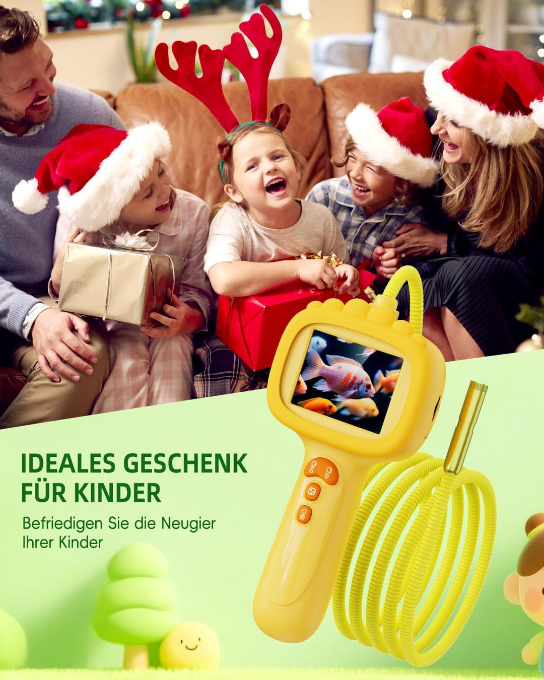 Endoskopkamera für Kinder, Ashfly 1080P Kinder Kamera, STEM Spielzeug für Outdoor Garten Camping Nat