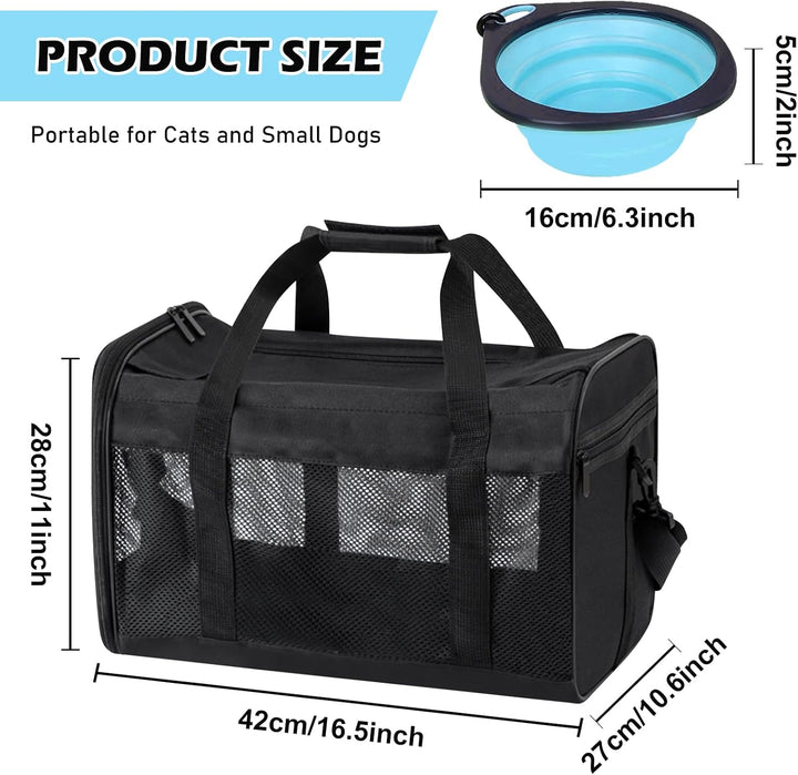 BYZESTY Transportbox Katze Hund Katzentransportbox Hundebox Faltbar Hundetransportbox Katzen Transpo