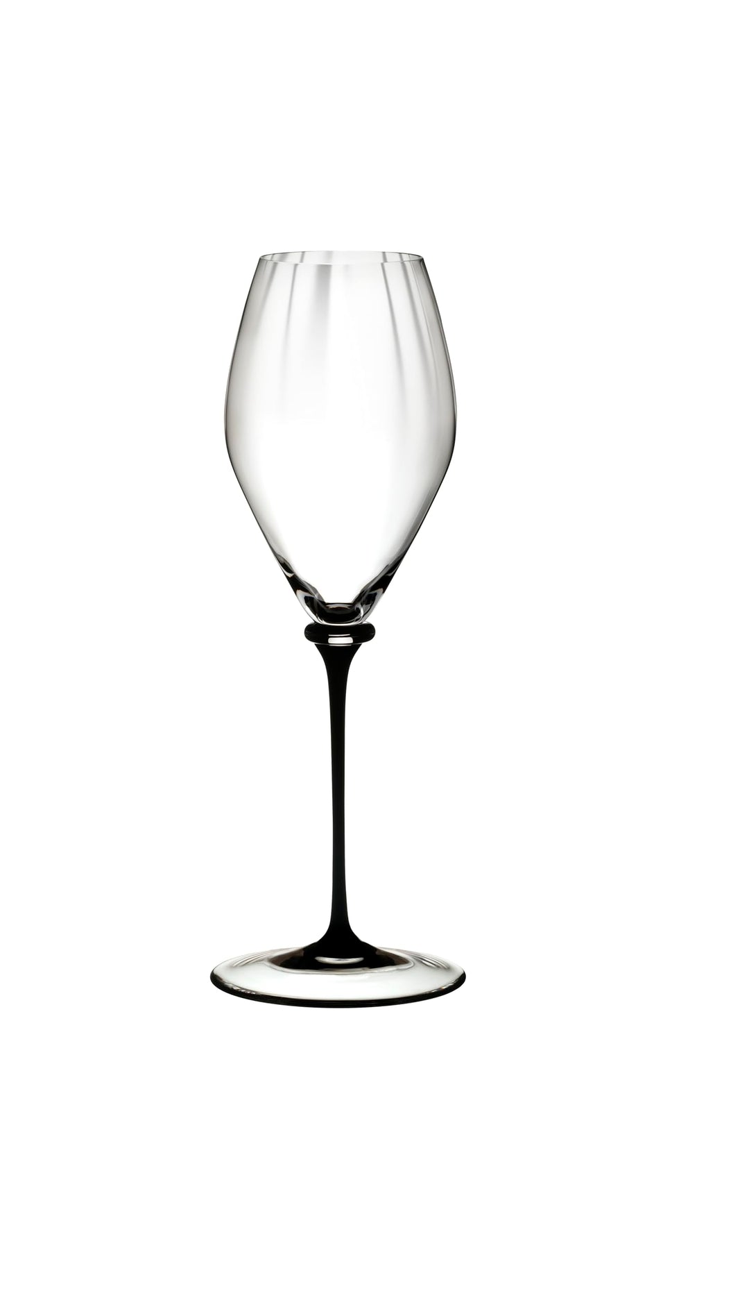 Riedel Fatto A Mano Performance Champagnerglas 368 ml, schwarzer Stiel Champagner, schwarzer Stiel,