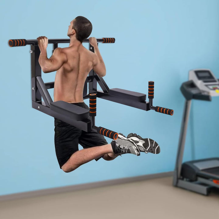 Klimmzugstangen Heimturnhalle Pull Up Bar Multifunktionen Klimmzug Wandmontage, Multigriff Edelstahl