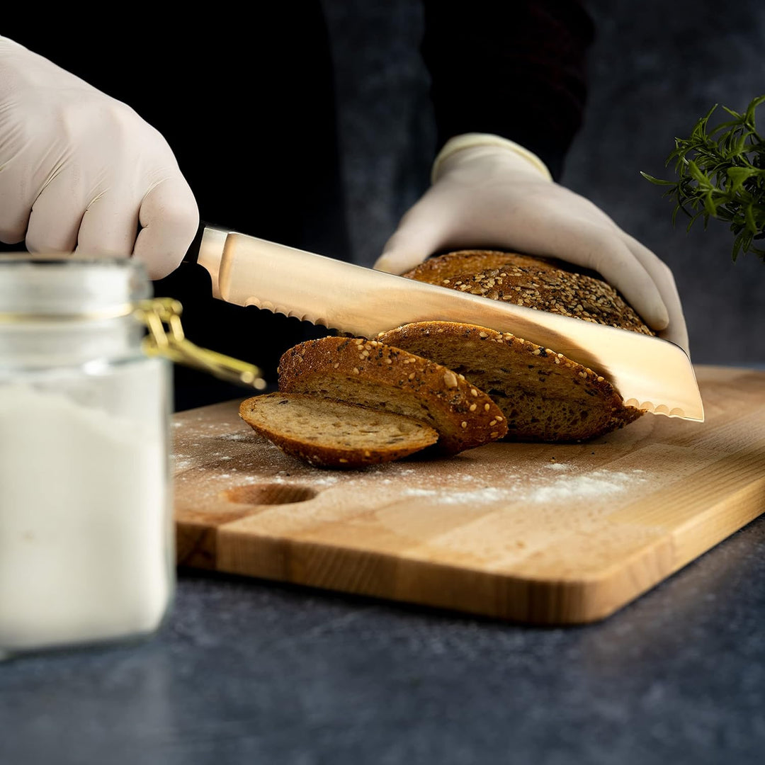 HEISO - Brotmesser - PREMIUM SERIE - rostfreie 21cm Klinge - Brot Messer "Made in Solingen" - Brotme