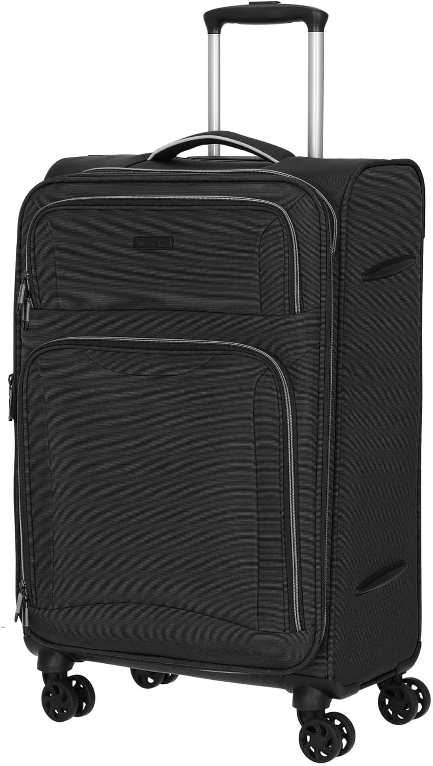 D&N Travel Line 9204-4-Rollen-Trolley M 66 cm erw. schwarz, Schwarz