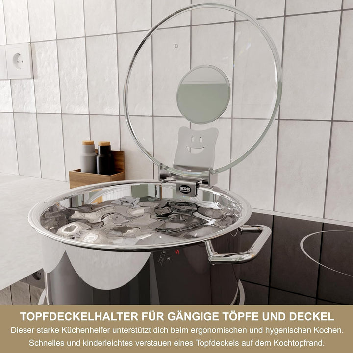 KDR Produktgestaltung Topfdeckelhalter praktischer und platzsparender Küchenhelfer Deckelhalter Topf