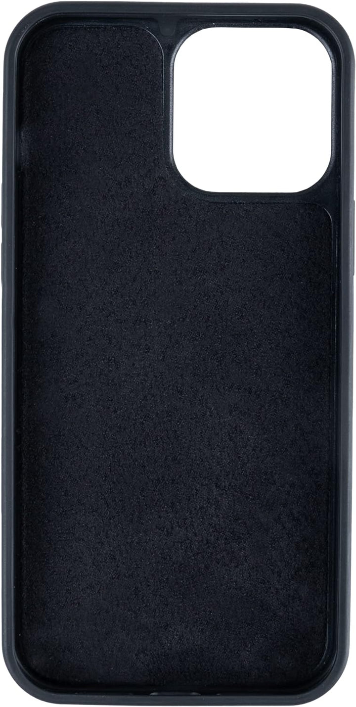 HANS/SON Echtlederhülle in Schwarz | iPhone 13 Pro Ledercase | Schutz vor Stürzen und Stössen | Mags
