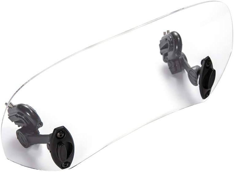 Motorrad Windschutzscheibe Universal Clamp-On Variable Windschutzscheibe Spoiler Extension (Transpar