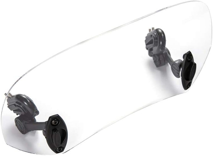 Motorrad Windschutzscheibe Universal Clamp-On Variable Windschutzscheibe Spoiler Extension (Transpar