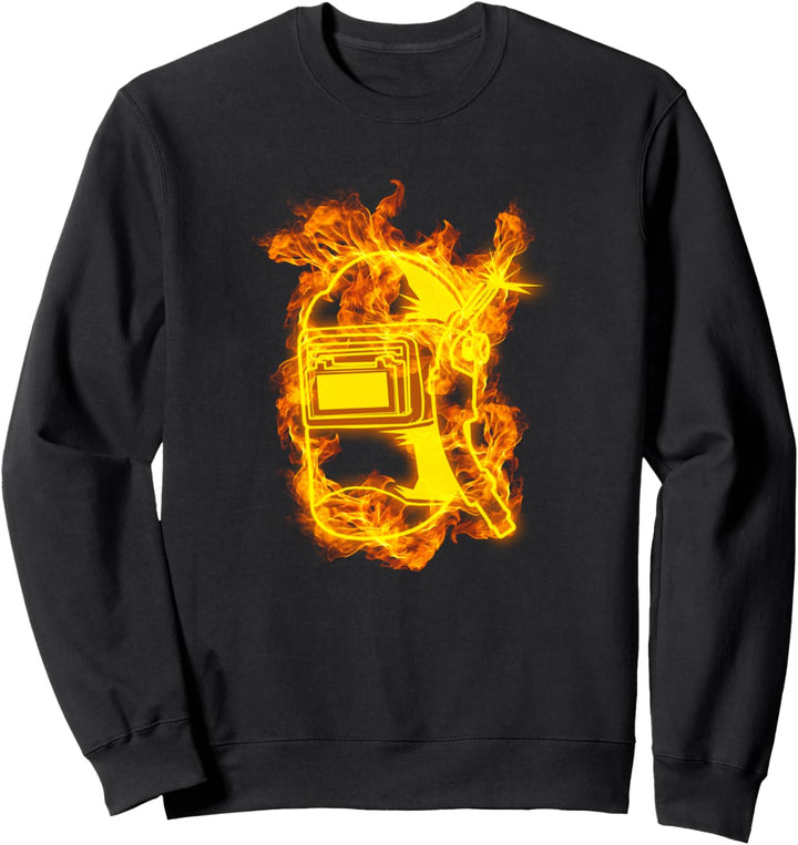 Feuer Schweisser-Helm Flammen Schweissen Schweisser Sweatshirt