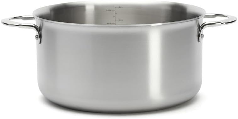 De Buyer Alchimy Kochtopf ohne Deckel, 3-lagiger Edelstahl, 24 cm, ohne PFAS, Kochbeherrschung, Edel