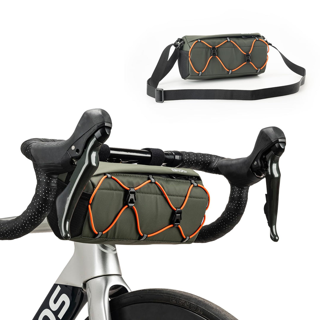 ROCKBROS Fahrrad Lenkertasche 2,2L als Umhängetasche | Fahrradtasche vorne mit abnehmbarem Tragegurt