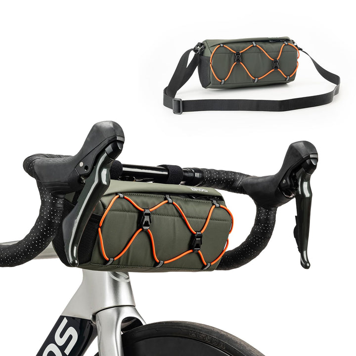ROCKBROS Fahrrad Lenkertasche 2,2L als Umhängetasche | Fahrradtasche vorne mit abnehmbarem Tragegurt