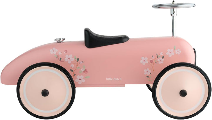 Little Dutch Retro Rutschfahrzeug Auto mit Lenkrad - rosa