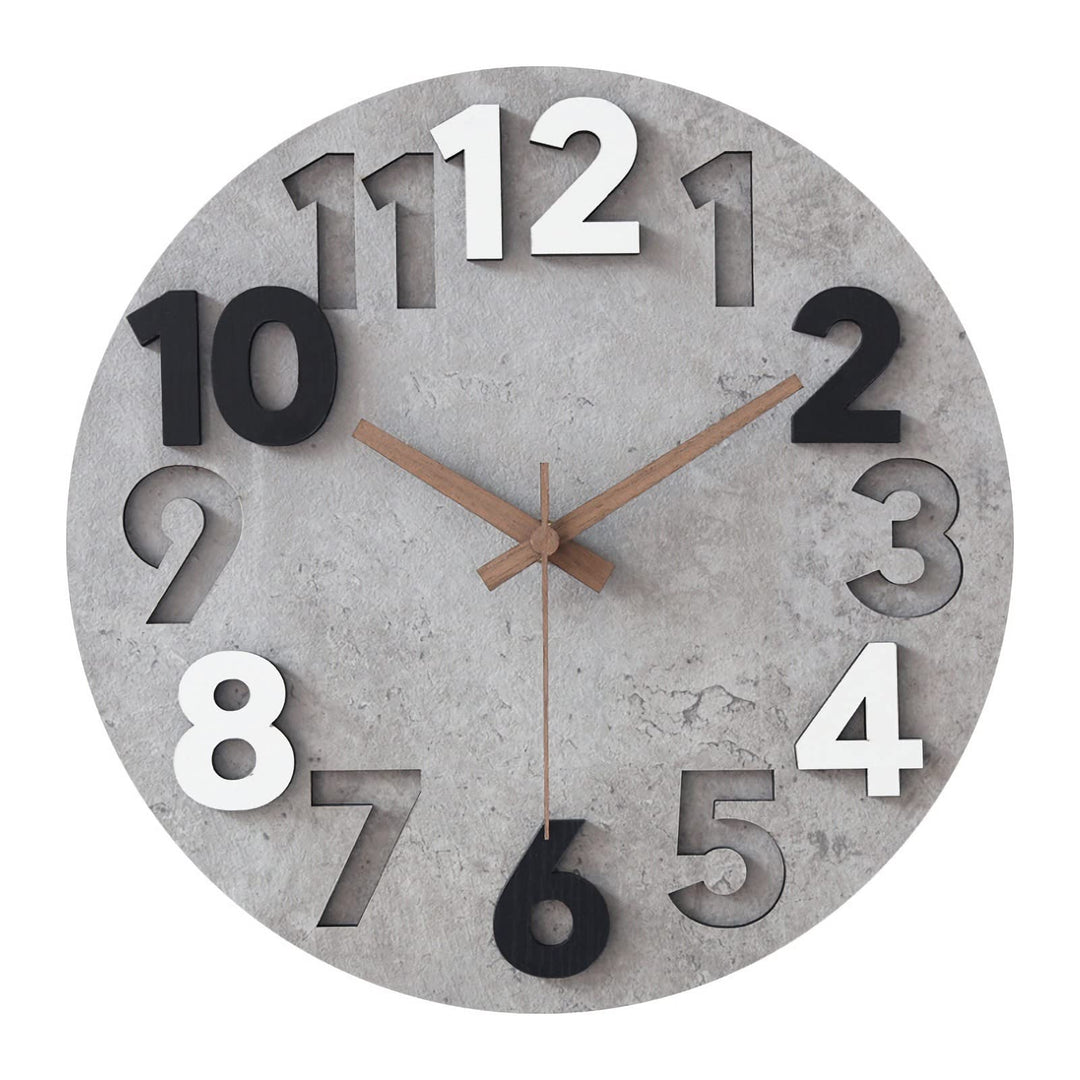 Stellarize Wanduhr Gross Ohne Tickgeräusche Modern Holz 3D Küchenuhr für Wohnzimmer Kinderzimmer Bür