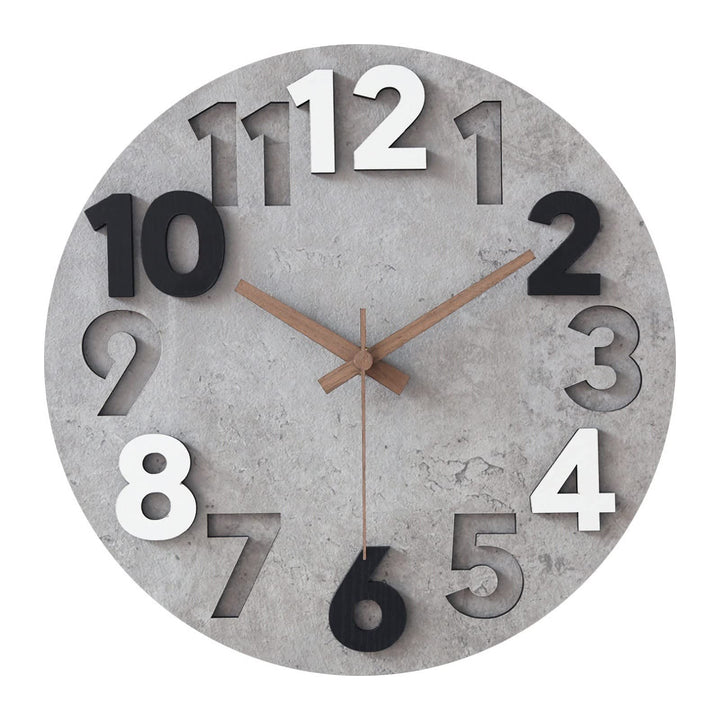 Stellarize Wanduhr Gross Ohne Tickgeräusche Modern Holz 3D Küchenuhr für Wohnzimmer Kinderzimmer Bür