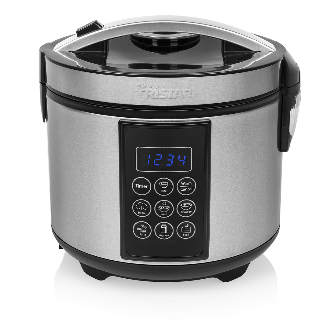 Tristar RK-6132 Digitaler Edelstahl Reis- und Multikocher, 1,5 Liter Kapazität, 500 Watt Leistung, W