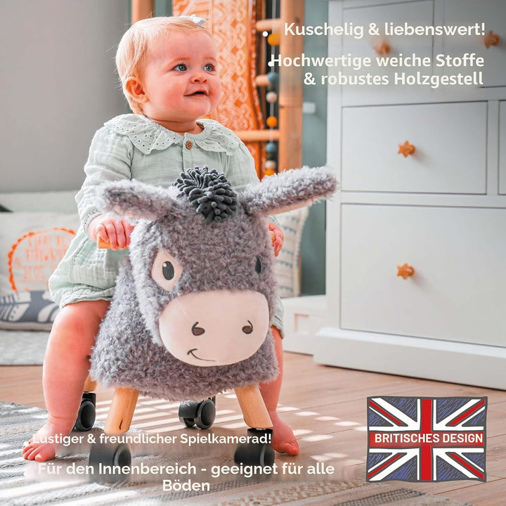 Little Bird Told Me - Ride On Toy Donkey for 1 Year Old Kids Toddler Toys for Girls &amp; Boys Soft Anim