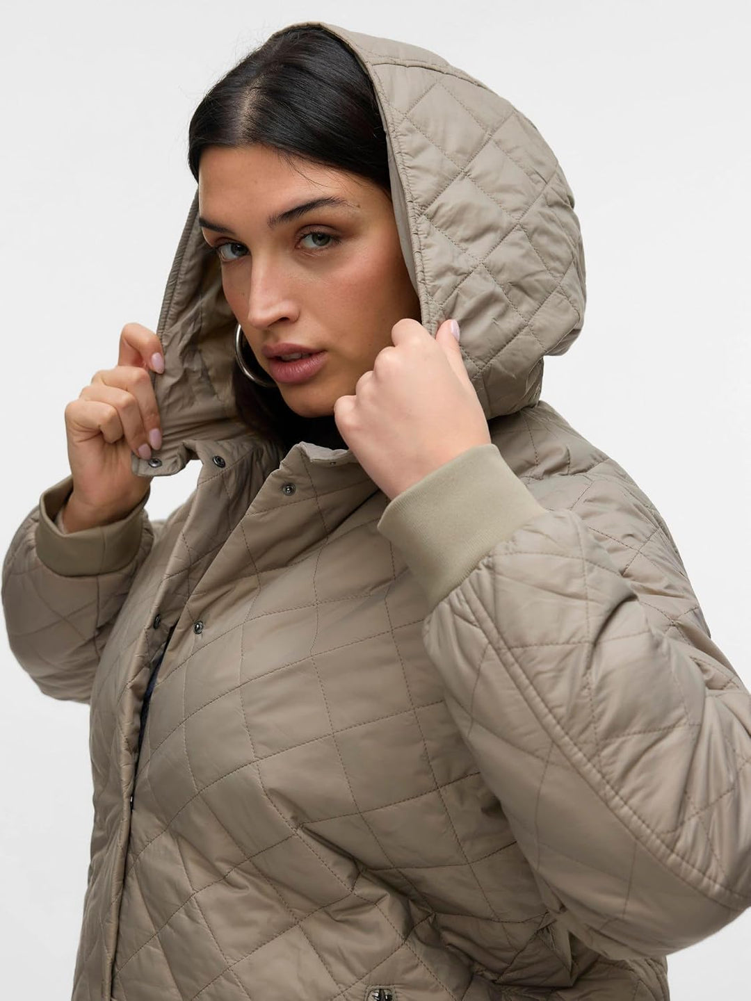VERO MODA Female Mantel VMHAYLE Steppjacke, XS Grau / Laurel Oak