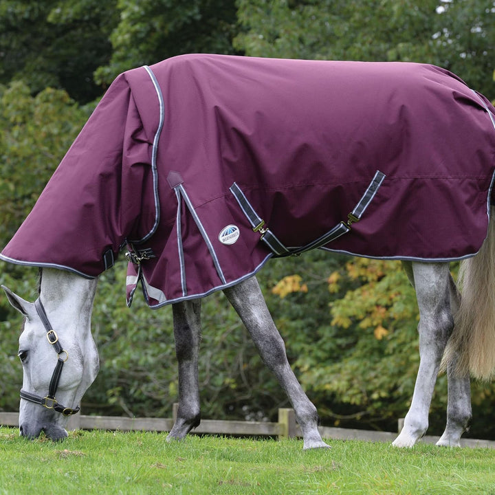 Weatherbeeta - Comfitec Plus Dynamic II Abnehmbarer Kragen Pferdedecke (137cm) (Weinrot/Grau/Weiss)