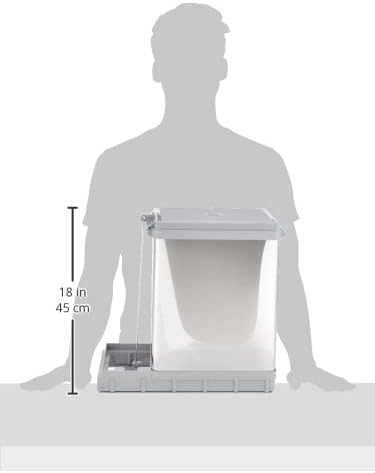 ELLETIPI Tower pai609/1 ausziehbarer Abfalleimer Automatische für Base, Kunststoff und Stahl, Grau,