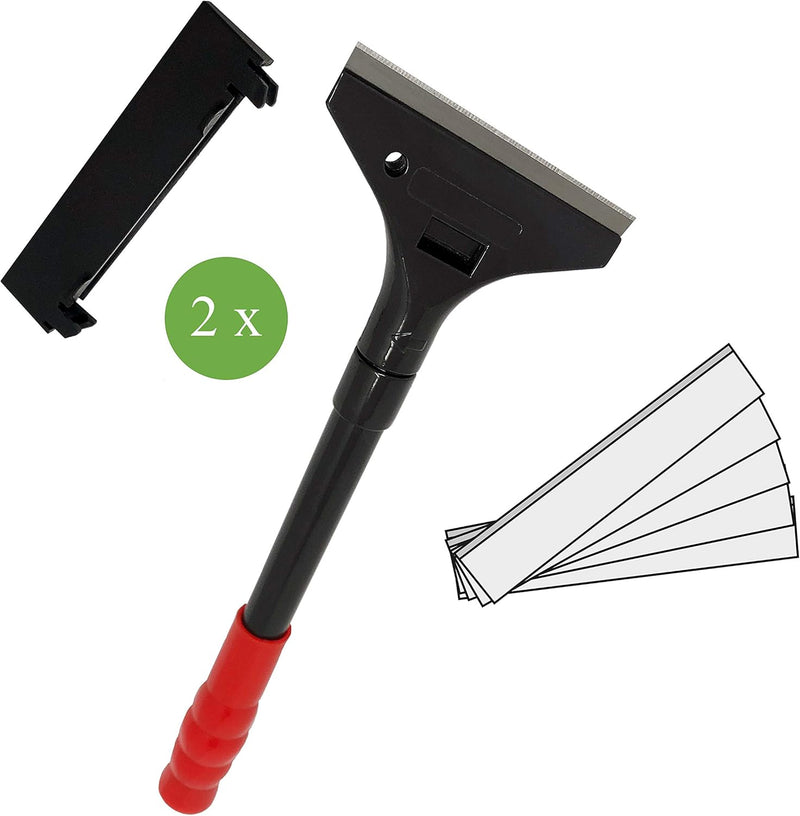 Green Home - Farbschaber PREMIUM 30 cm Tapetenschaber [Schnellwechselvorrichtung] - 100 mm inkl. 5 E
