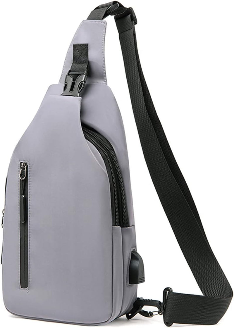 FANDARE Brusttasche Herren Sling Bag mit USB-Ladeanschluss Umhängetaschen Crossover Rucksack Schulte