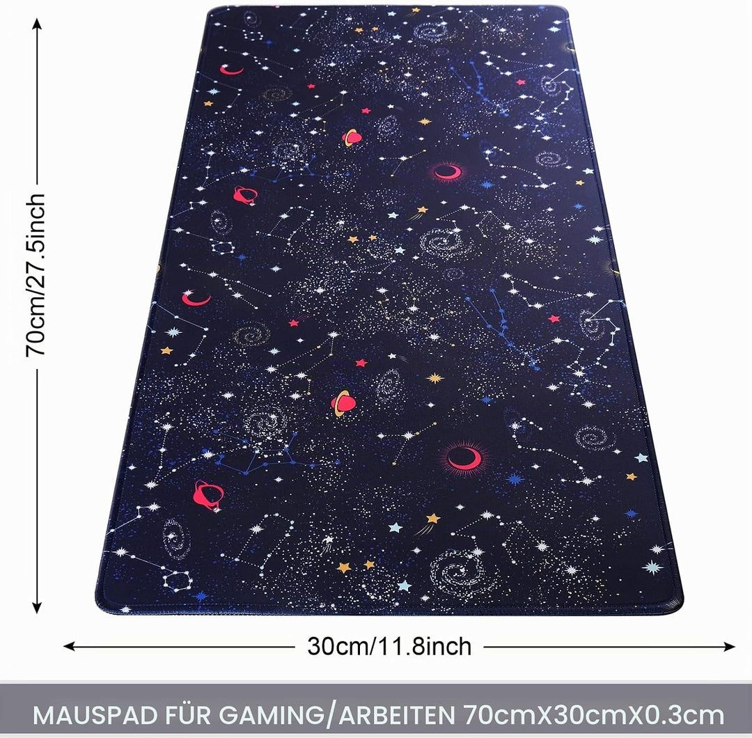 Gaming-Mausmatte, Large Mouse Pad Grösse 70x30CM Dicke3MM, Premium-strukturiertes rutschfestes und w