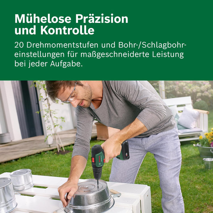 Bosch Home and Garden Bosch Akkuschrauber UniversalDrill 18V (1 Akku, 18 Volt System, im Koffer) Set