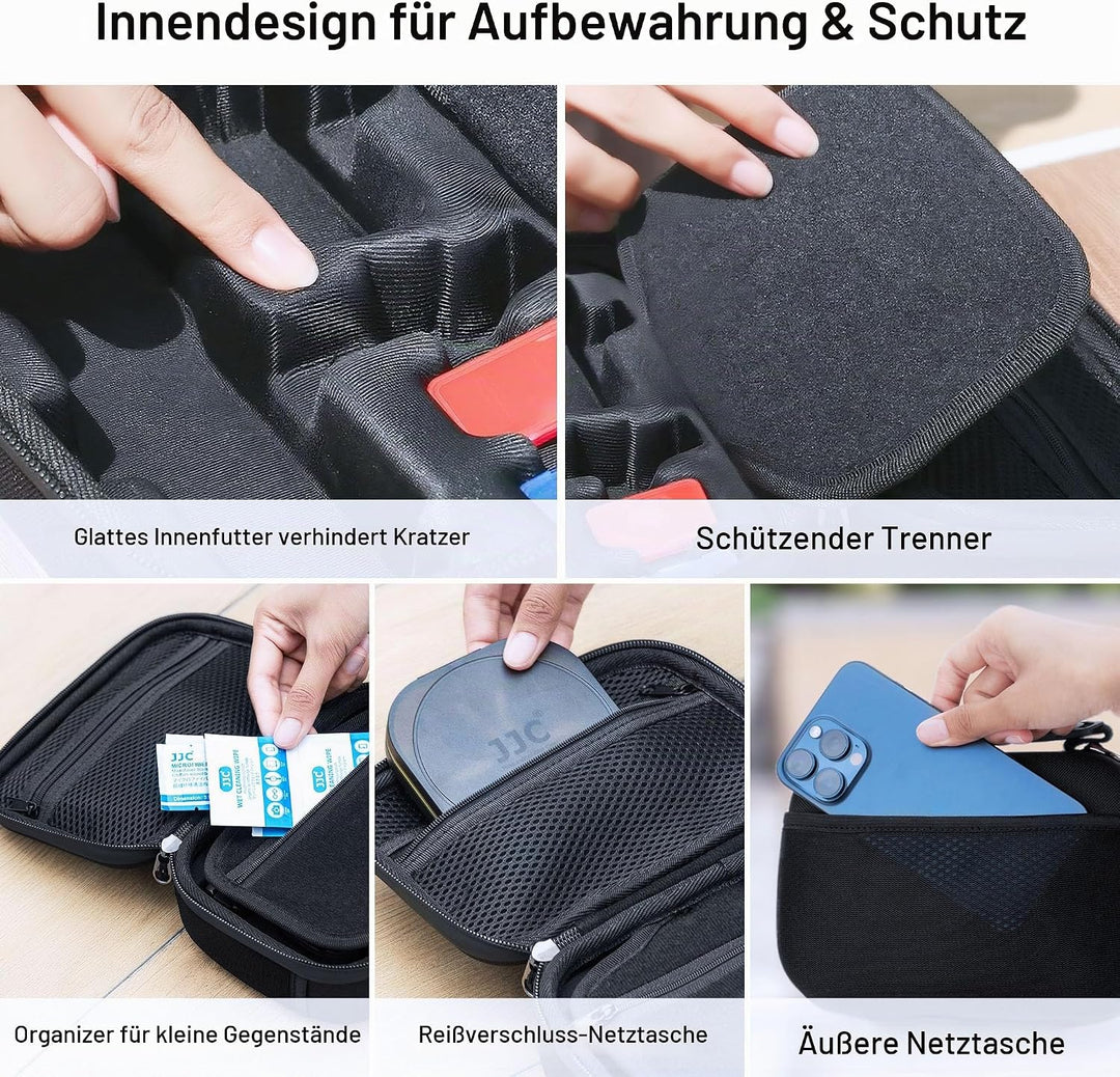 JJC Eva Umhängetasche für DJI Osmo Pocket 3 Tasche mit Schultergurt | Wasserdichte Koffer für DJI Os